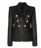 Arlene gesteppter Lederblazer